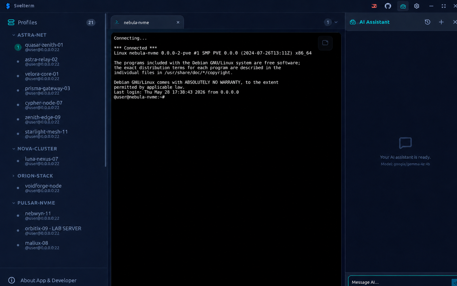 Svelterm Desktop App